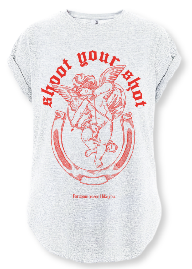 pebby forevee Side Slit Tee SHOOT YOUR SHOT SIDE SLIT TEE