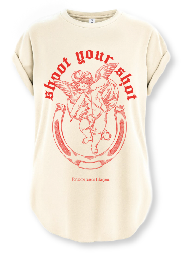 pebby forevee Side Slit Tee SHOOT YOUR SHOT SIDE SLIT TEE