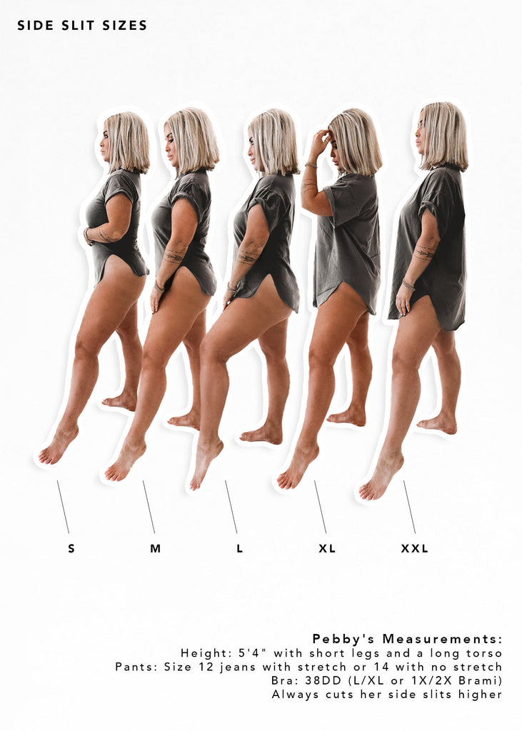 pebby forevee Side Slit Tee SOULS TAKE THEIR TIME TO BE BORN SIDE SLIT TEE