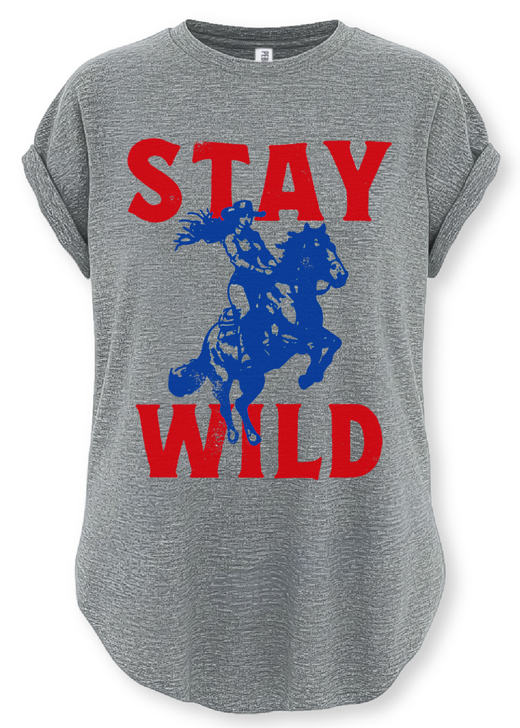 pebby forevee Side Slit Tee STAY WILD SIDE SLIT TEE