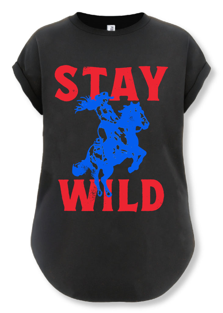 pebby forevee Side Slit Tee STAY WILD SIDE SLIT TEE