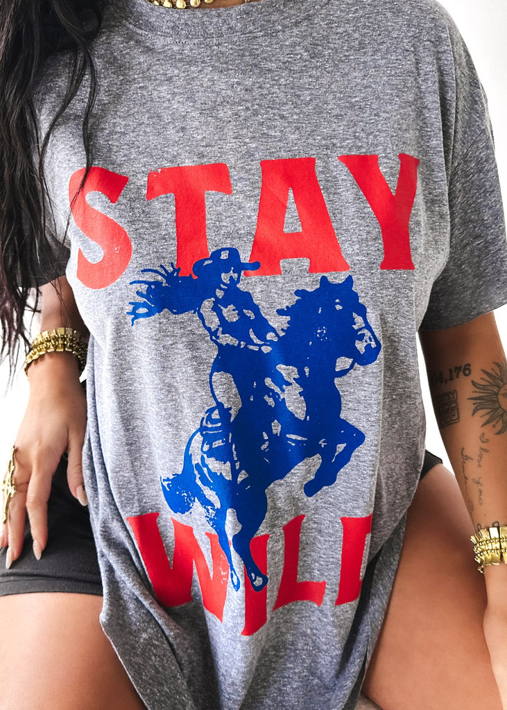 pebby forevee Side Slit Tee STAY WILD SIDE SLIT TEE