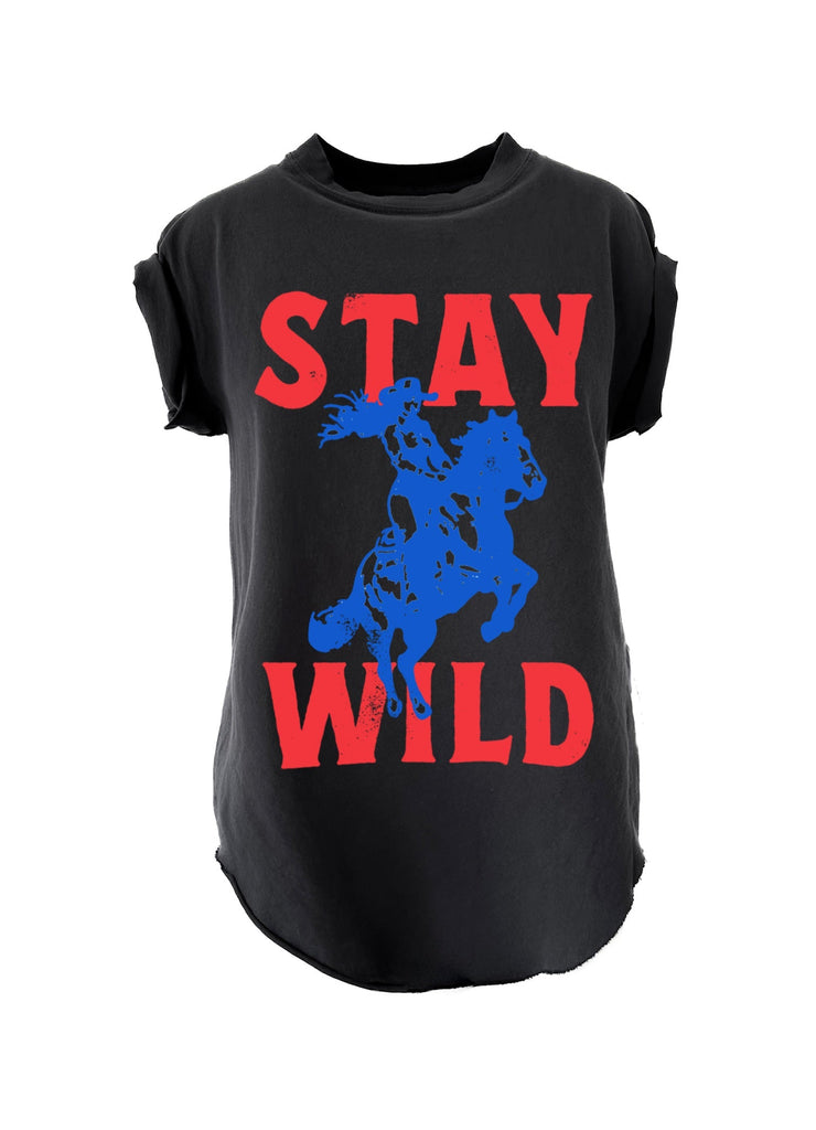 pebby forevee Side Slit Tee STAY WILD SIDE SLIT TEE