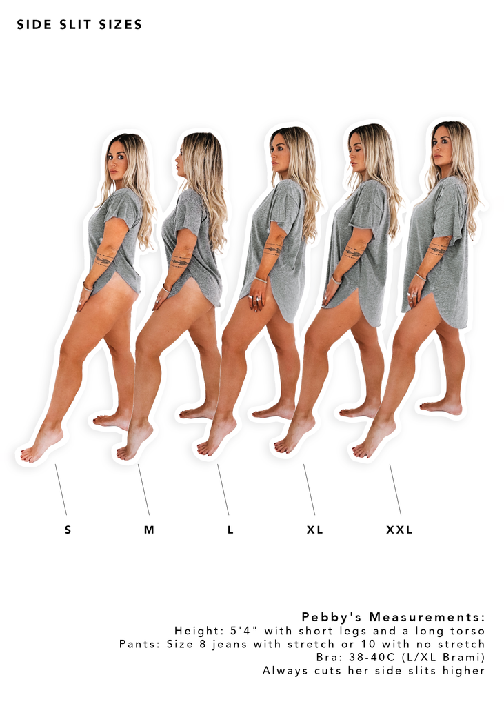 pebby forevee Side Slit Tee STAY WILD SIDE SLIT TEE