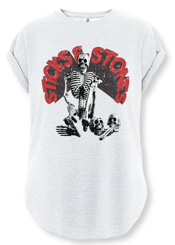 pebby forevee Side Slit Tee STICKS & STONES SIDE SLIT TEE