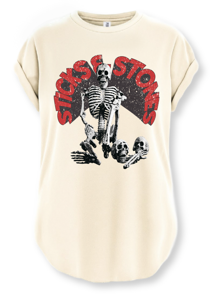 pebby forevee Side Slit Tee STICKS & STONES SIDE SLIT TEE