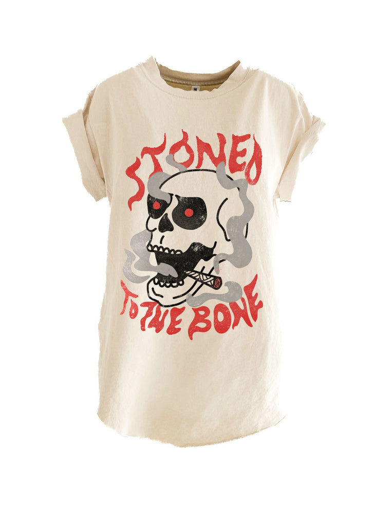 pebby forevee Side Slit Tee STONED TO THE BONE SIDE SLIT TEE