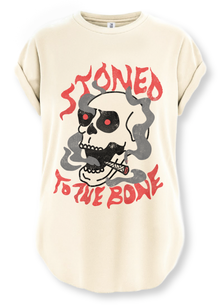 pebby forevee Side Slit Tee STONED TO THE BONE SIDE SLIT TEE