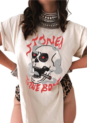 pebby forevee Side Slit Tee STONED TO THE BONE SIDE SLIT TEE