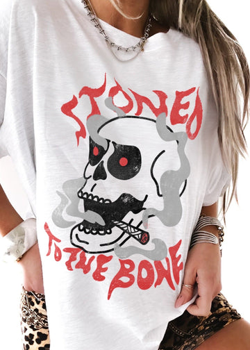pebby forevee Side Slit Tee STONED TO THE BONE SIDE SLIT TEE