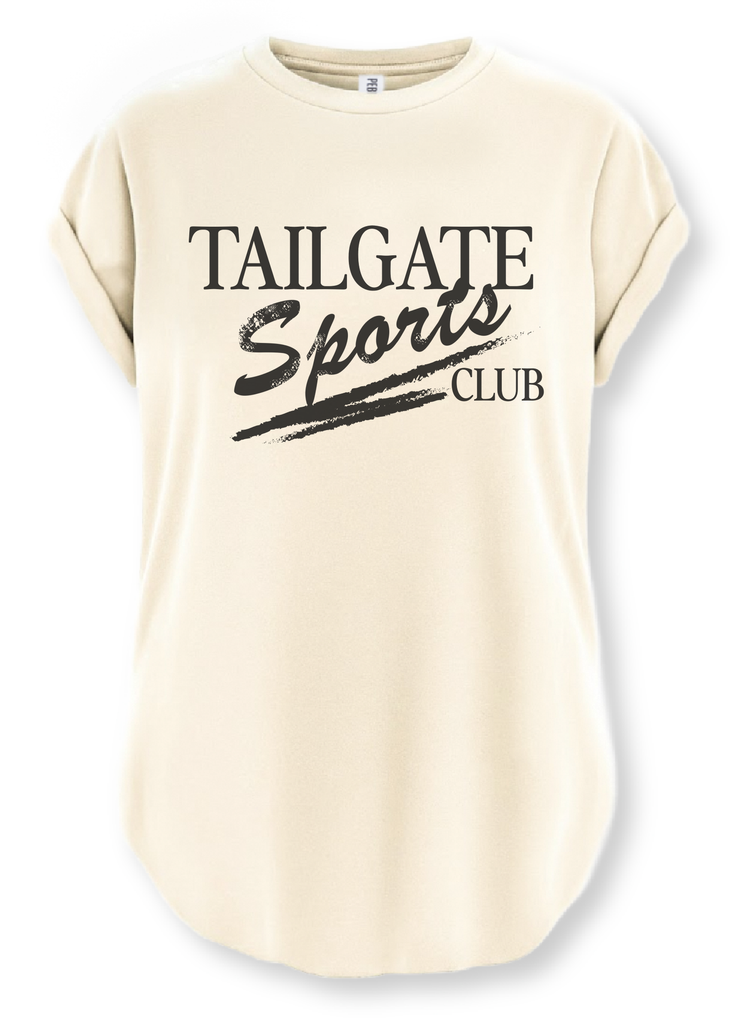 pebby forevee Side Slit Tee TAILGATE SPORTS CLUB SIDE SLIT TEE (BLACK)