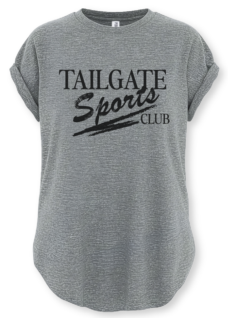 pebby forevee Side Slit Tee TAILGATE SPORTS CLUB SIDE SLIT TEE (BLACK)