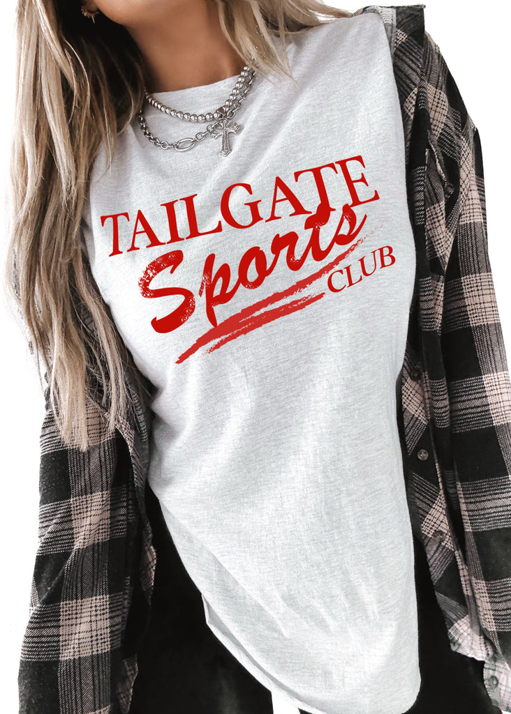pebby forevee Side Slit Tee TAILGATE SPORTS CLUB SIDE SLIT TEE (RED)