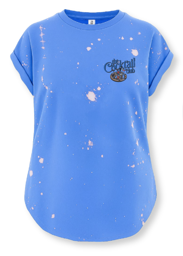 pebby forevee Side Slit Tee THE COCKTAIL CLUB BLEACHED OUT SIDE SLIT TEE