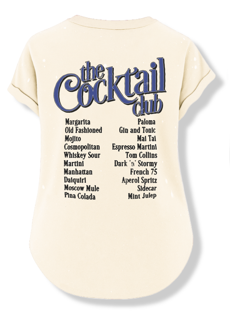 pebby forevee Side Slit Tee THE COCKTAIL CLUB BLEACHED OUT SIDE SLIT TEE