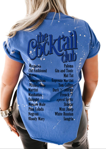 pebby forevee Side Slit Tee THE COCKTAIL CLUB BLEACHED OUT SIDE SLIT TEE