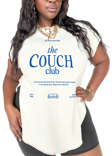 pebby forevee Side Slit Tee THE COUCH CLUB SIDE SLIT TEE