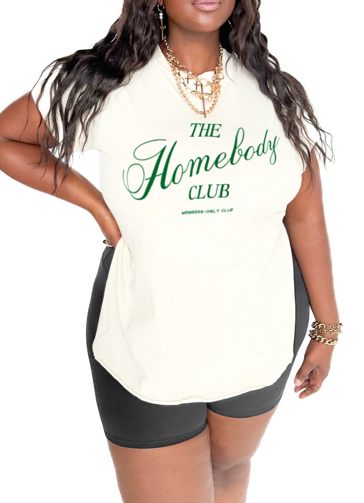 pebby forevee Side Slit Tee THE HOMEBODY CLUB SIDE SLIT TEE