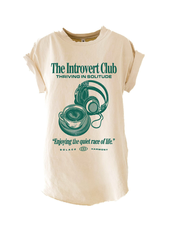 pebby forevee Side Slit Tee THE INTROVERT CLUB SIDE SLIT TEE