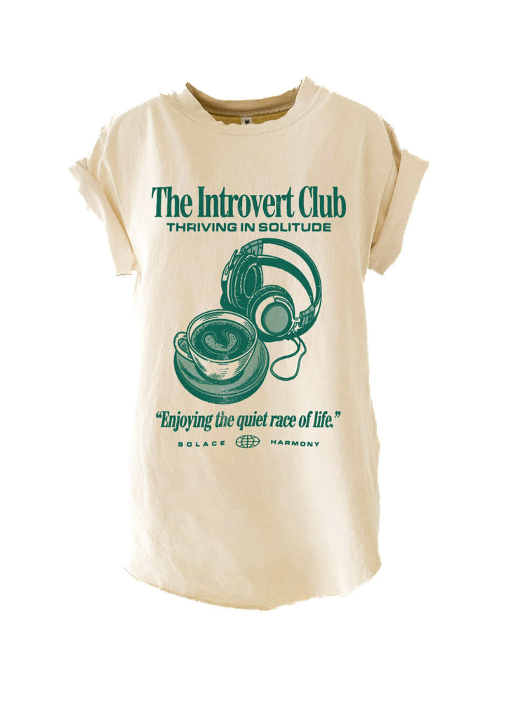 pebby forevee Side Slit Tee THE INTROVERT CLUB SIDE SLIT TEE