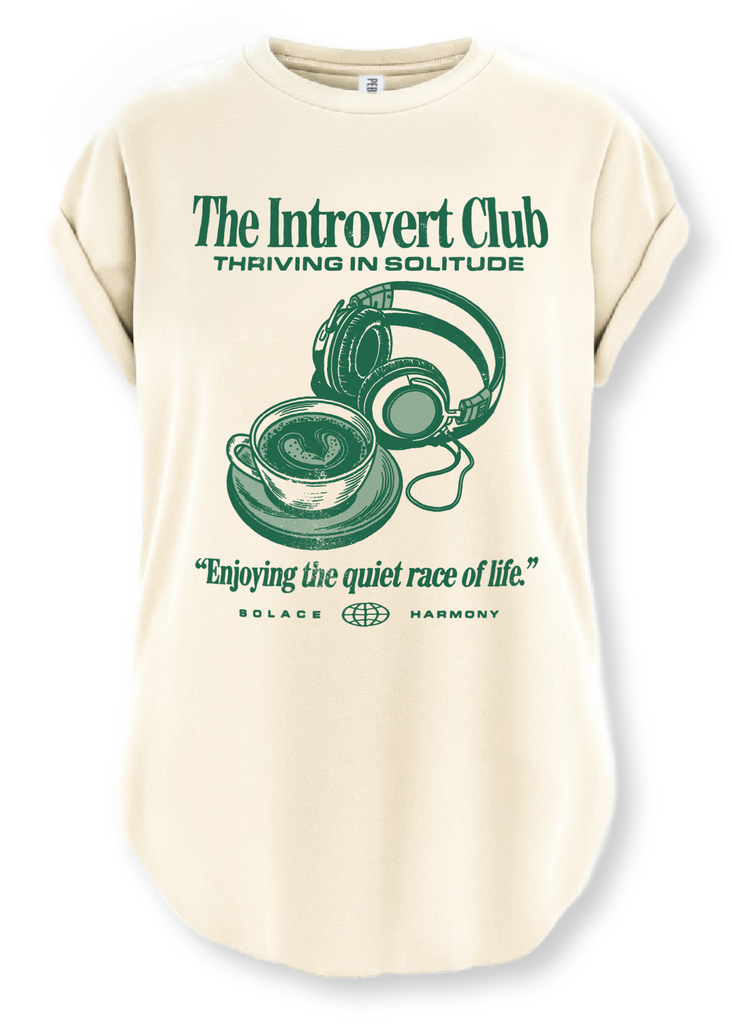 pebby forevee Side Slit Tee THE INTROVERT CLUB SIDE SLIT TEE