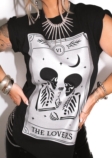 pebby forevee Side Slit Tee THE LOVERS TAROT SIDE SLIT TEE