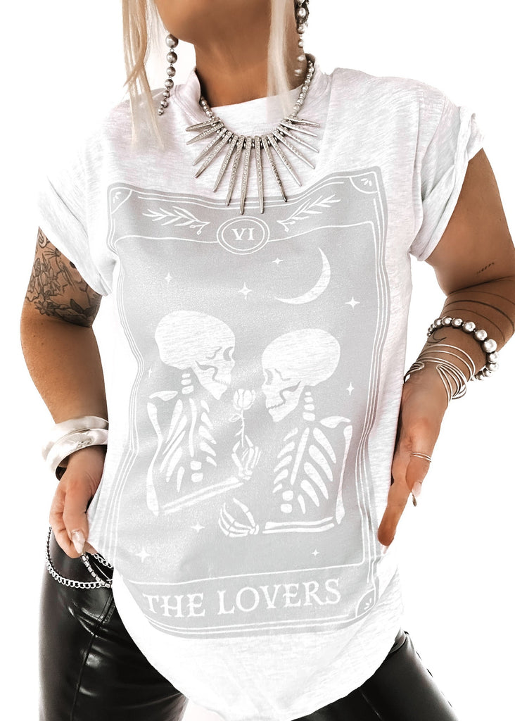 pebby forevee Side Slit Tee THE LOVERS TAROT SIDE SLIT TEE