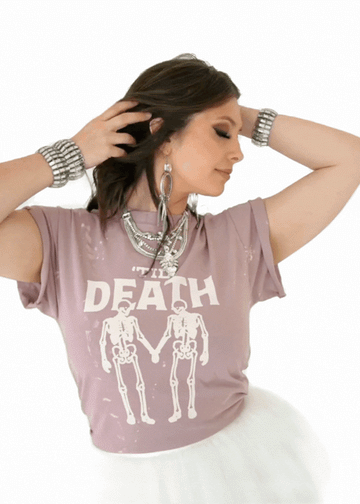 Pebby Forevee Side Slit Tee 'TIL DEATH BLEACHED OUT SIDE SLIT TEE