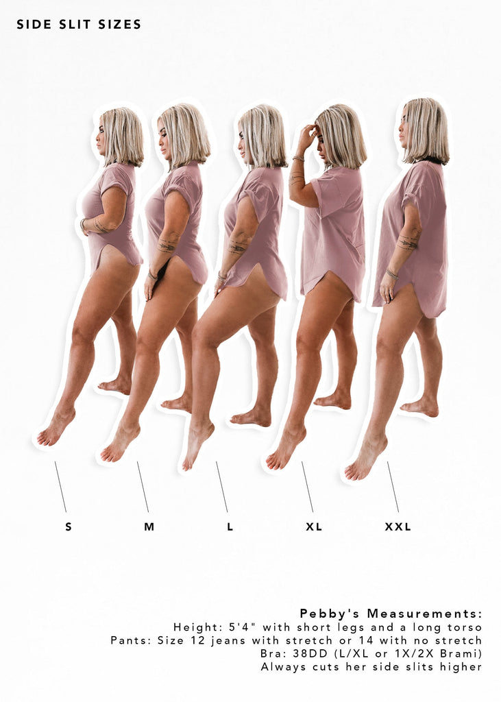 Pebby Forevee Side Slit Tee 'TIL DEATH BLEACHED OUT SIDE SLIT TEE