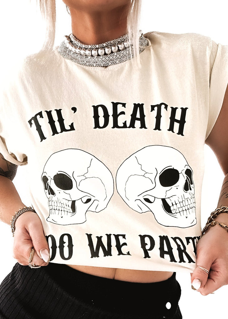 pebby forevee Side Slit Tee 'TIL DEATH DO WE PARTY SIDE SLIT TEE