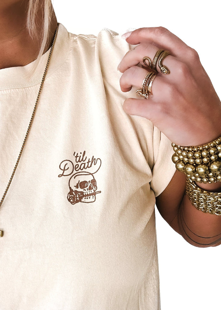 pebby forevee Side Slit Tee 'TIL DEATH MY LOVE SIDE SLIT TEE