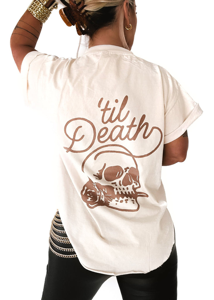 pebby forevee Side Slit Tee 'TIL DEATH MY LOVE SIDE SLIT TEE