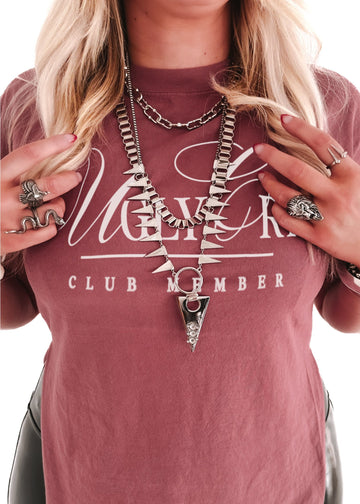 pebby forevee Side Slit Tee UGLY CRY CLUB MEMBER SIDE SLIT TEE