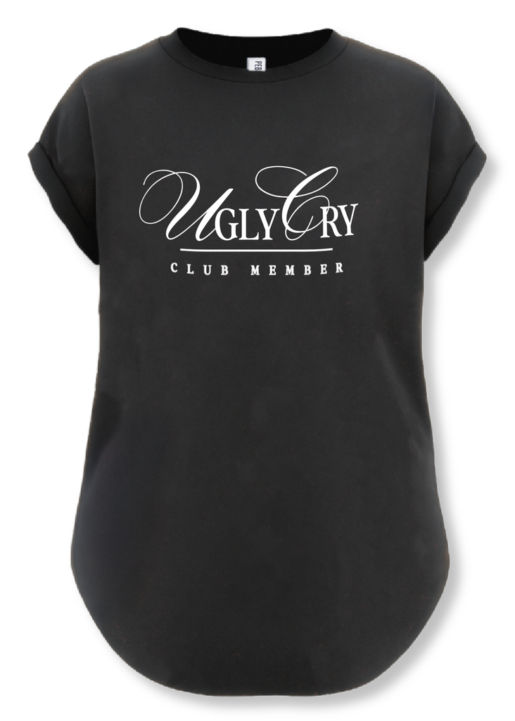 pebby forevee Side Slit Tee UGLY CRY CLUB MEMBER SIDE SLIT TEE