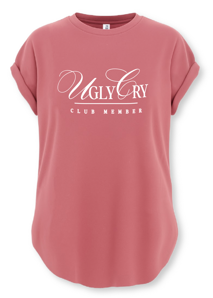 pebby forevee Side Slit Tee UGLY CRY CLUB MEMBER SIDE SLIT TEE