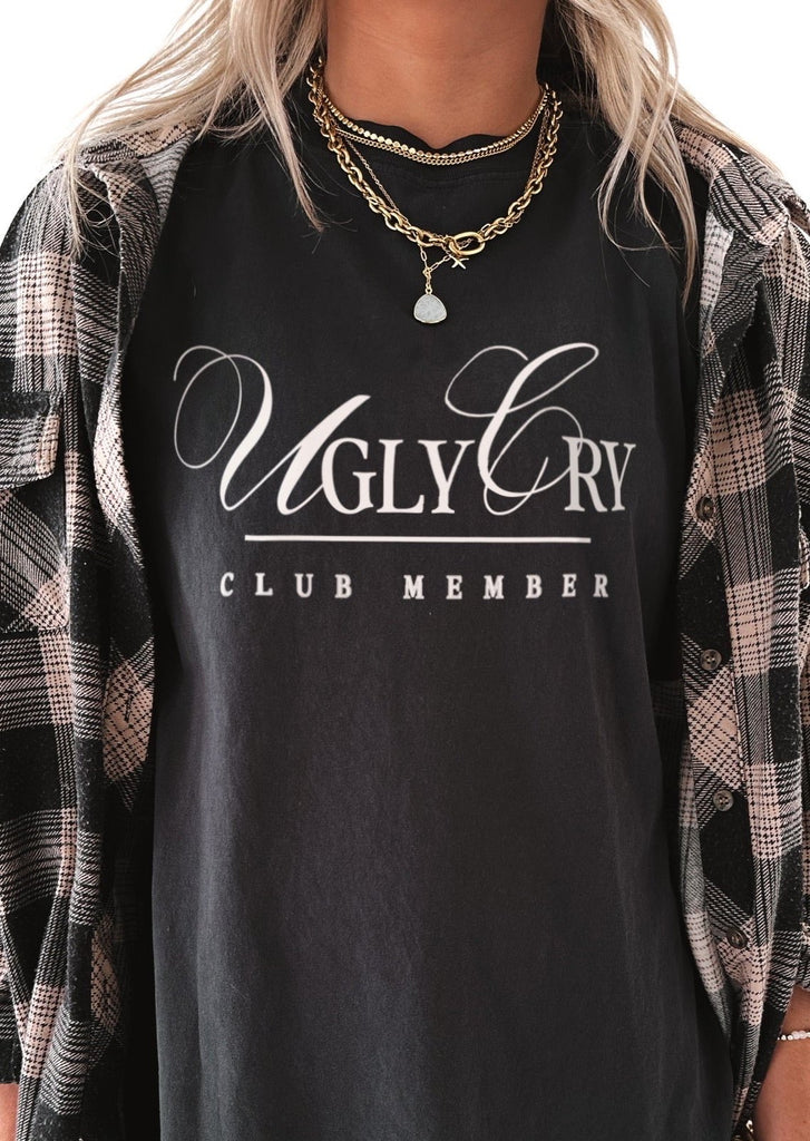 pebby forevee Side Slit Tee UGLY CRY CLUB MEMBER SIDE SLIT TEE