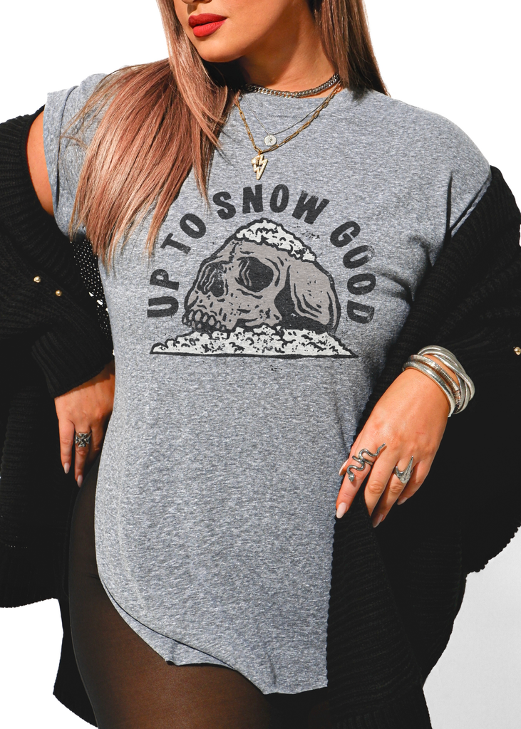 pebby forevee Side Slit Tee UP TO SNOW GOOD SIDE SLIT TEE