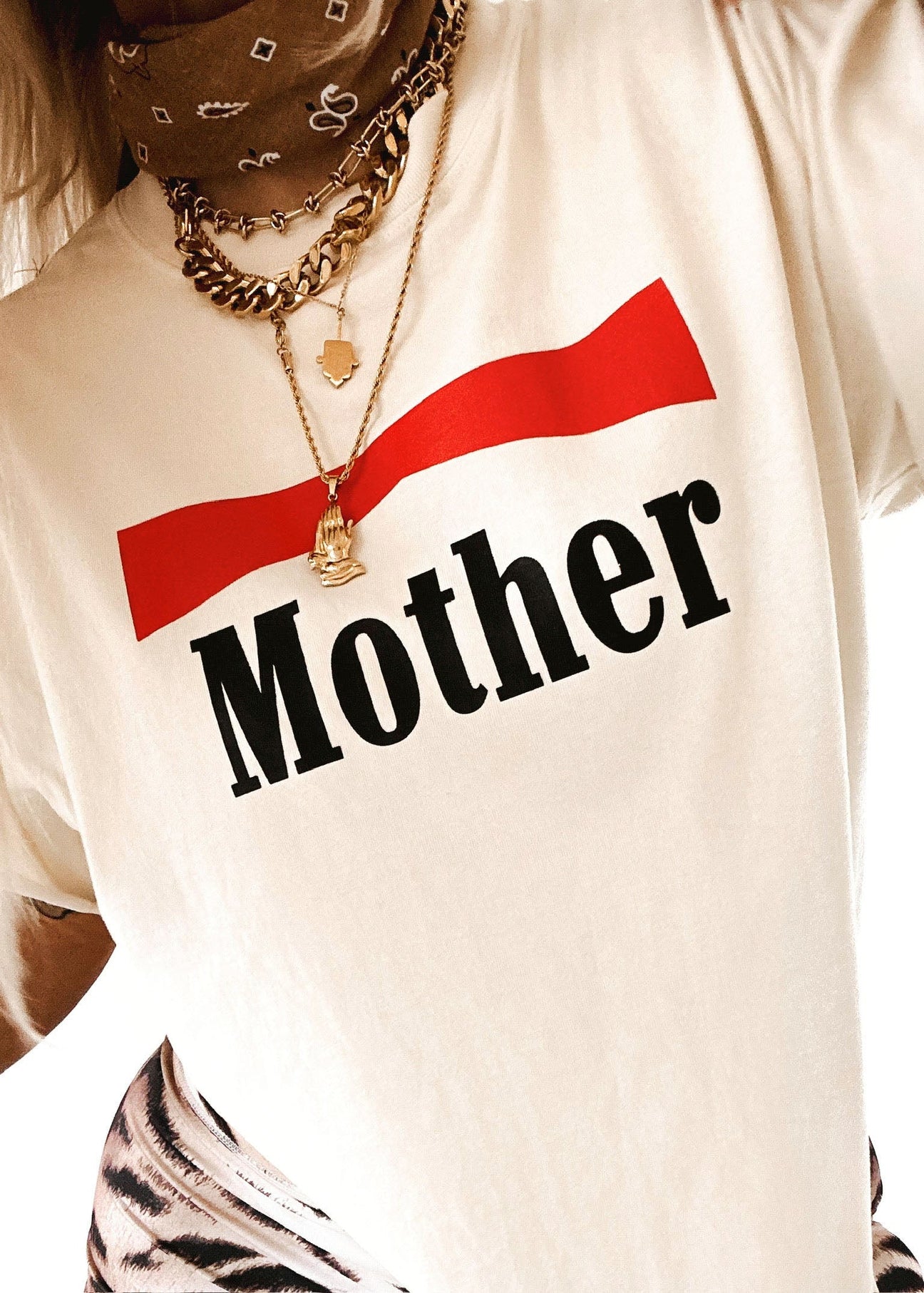 pebby forevee Side Slit Tee VINTAGE MOTHER SIDE SLIT TEE