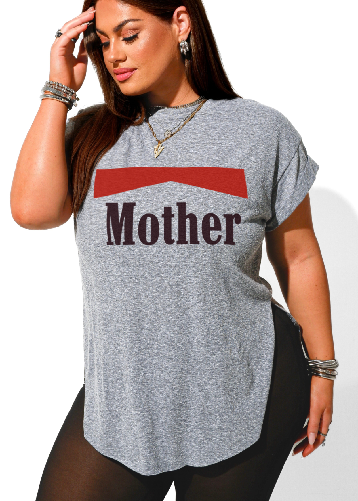VINTAGE MOTHER SIDE SLIT TEE – Pebby Forevee