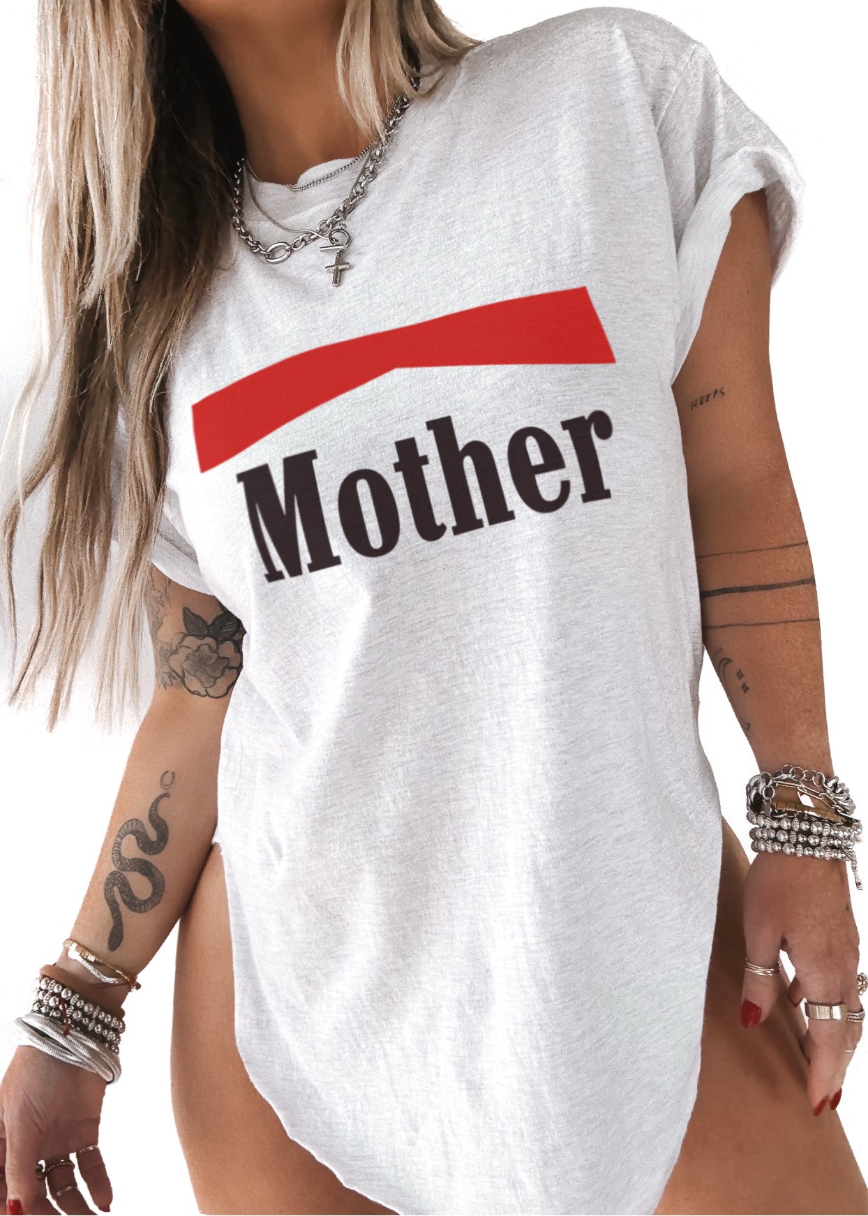 VINTAGE MOTHER SIDE SLIT TEE – Pebby Forevee