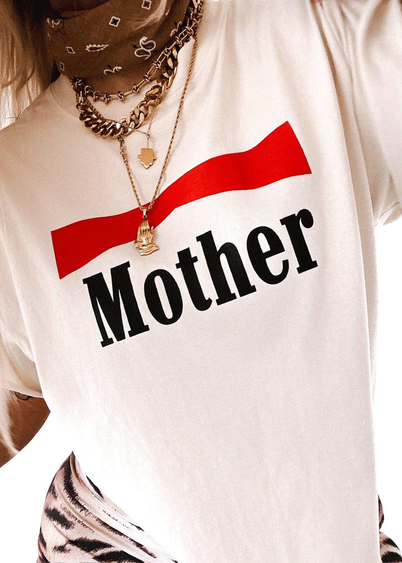 pebby forevee Side Slit Tee VINTAGE MOTHER SIDE SLIT TEE