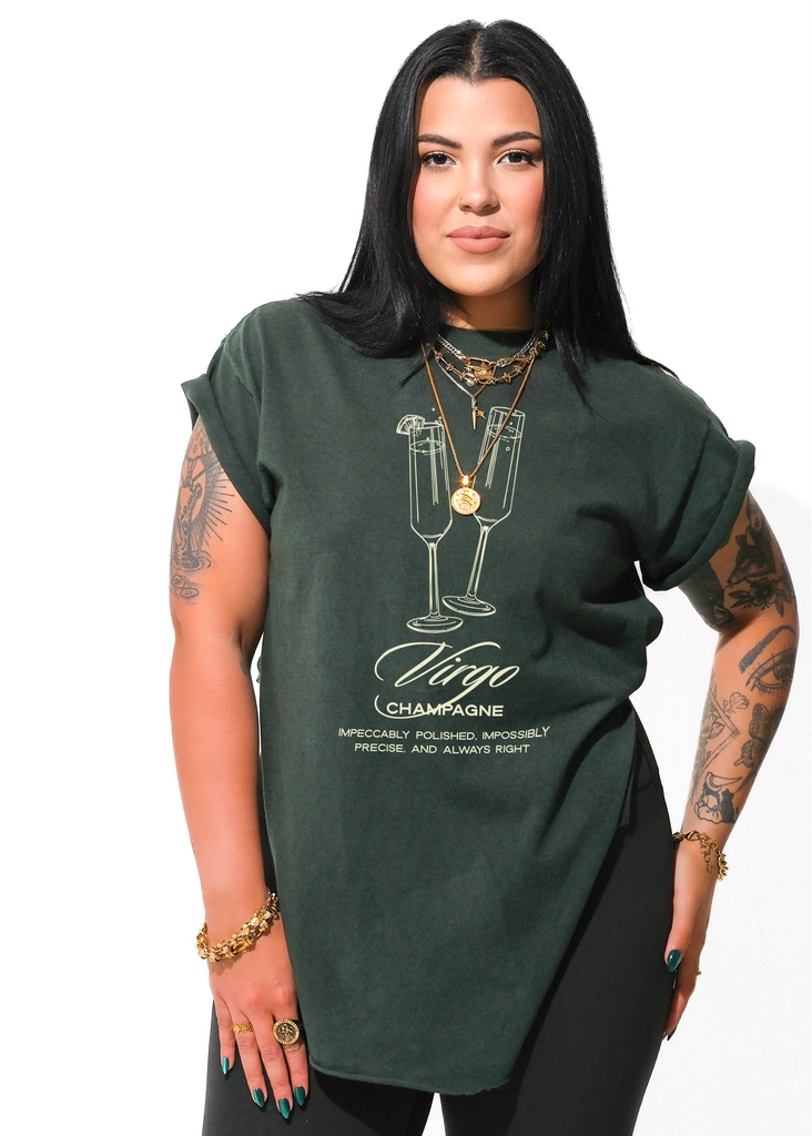 pebby forevee Side Slit Tee VIRGO COCKTAIL SIDE SLIT TEE