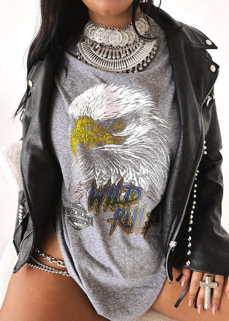 pebby forevee Side Slit Tee WILD RULES SIDE SLIT TEE