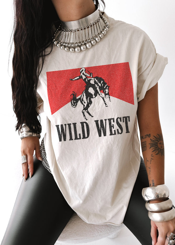 pebby forevee Side Slit Tee WILD WEST SIDE SLIT TEE