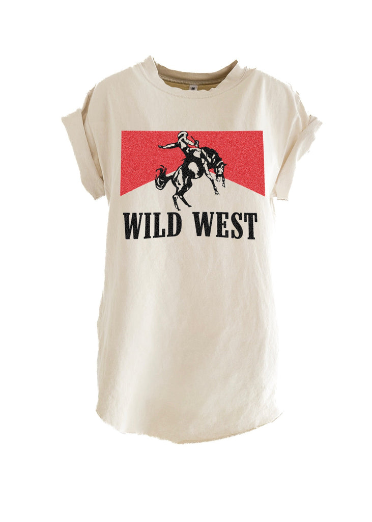 pebby forevee Side Slit Tee WILD WEST SIDE SLIT TEE