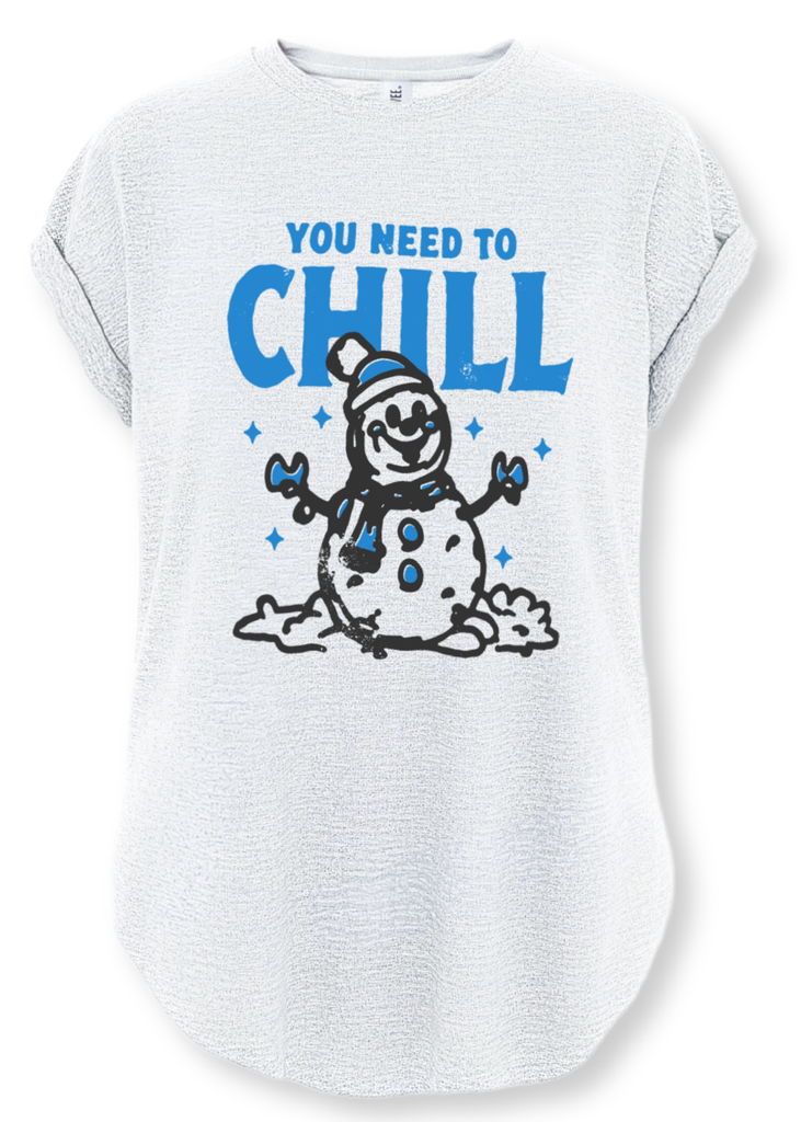 pebby forevee Side Slit Tee YOU NEED TO CHILL SIDE SLIT TEE