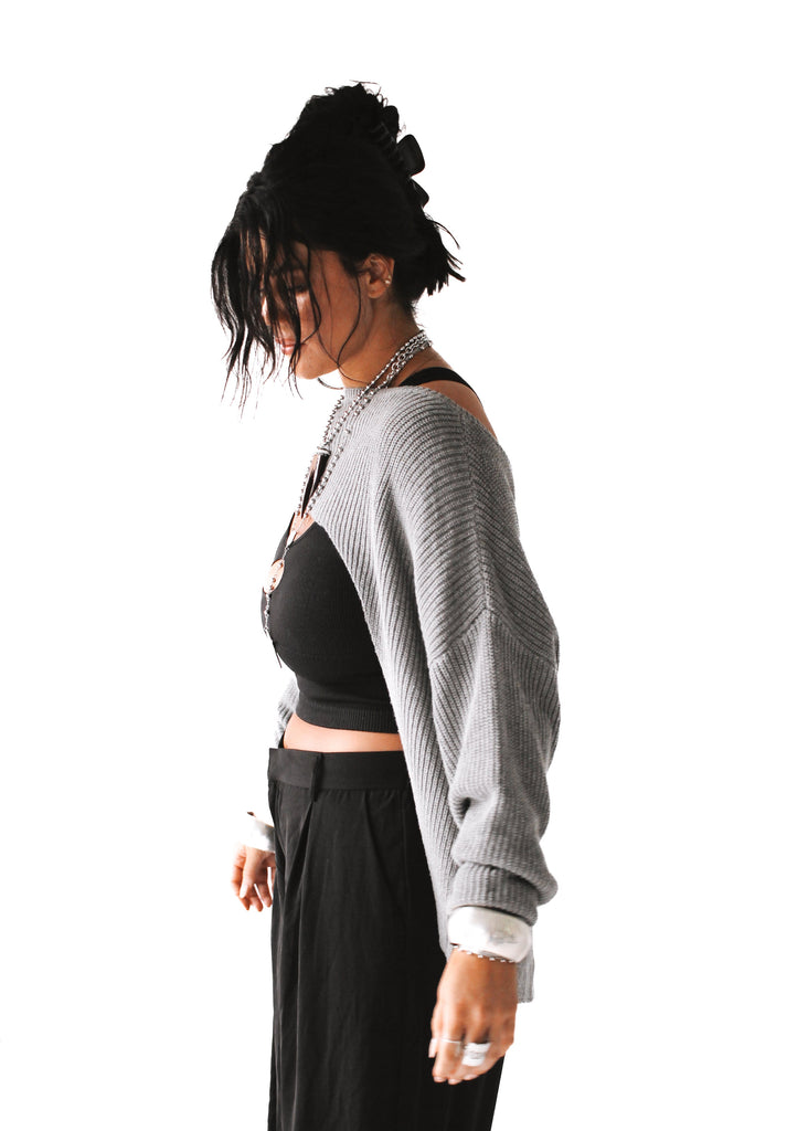 pebby forevee Sweater REVERSIBLE ROLES CUT OUT PULLOVER