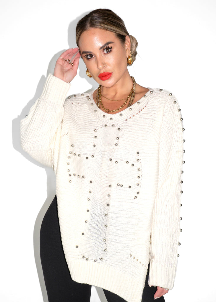 pebby forevee Sweater STABILIZED SIDE SLIT SWEATER