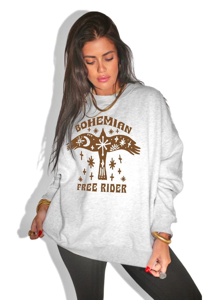pebby forevee Sweatshirt BOHEMIAN RIDER GRAPHIC SWEATSHIRT