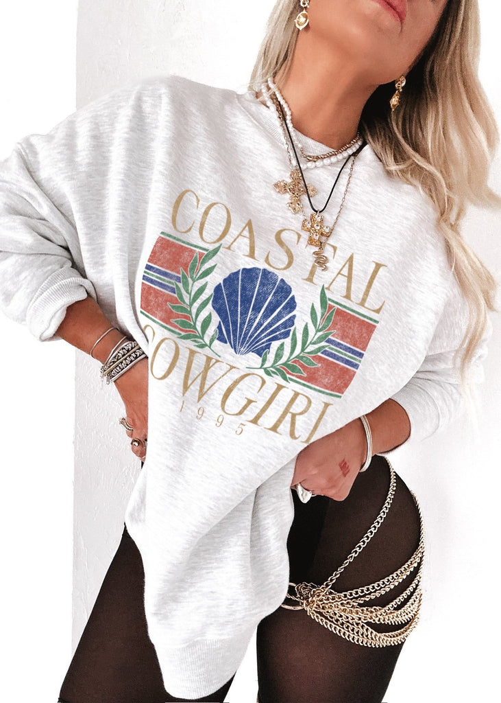 pebby forevee Sweatshirt COASTAL COWGIRL OVERSIZED GRAPHIC SWEATSHIRT